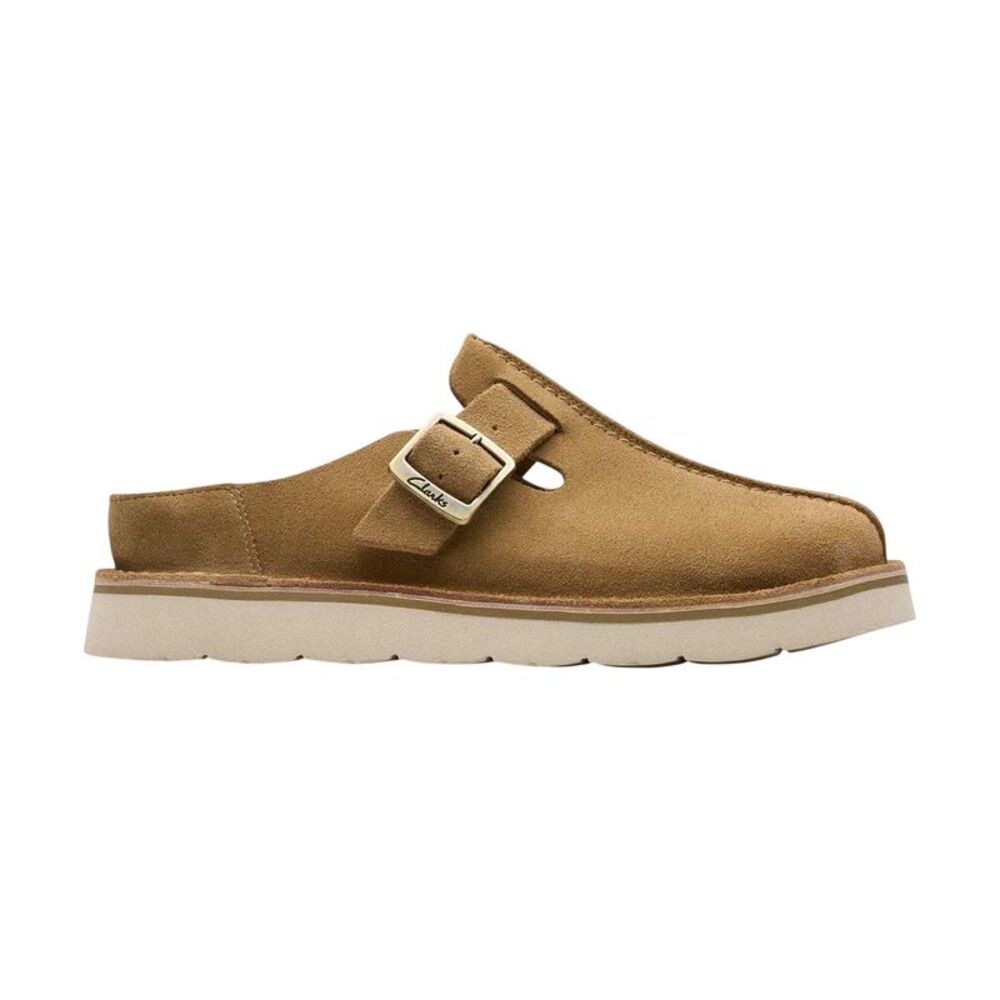 Clarks Womens/Ladies Solsbury Suede Flat Mules / Dark Sand